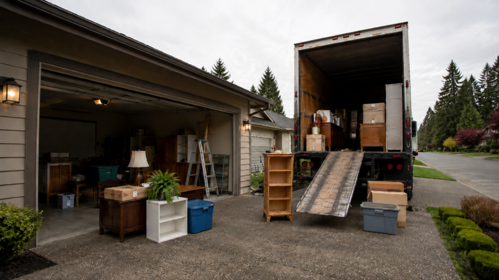 Garage Junk in back of truck