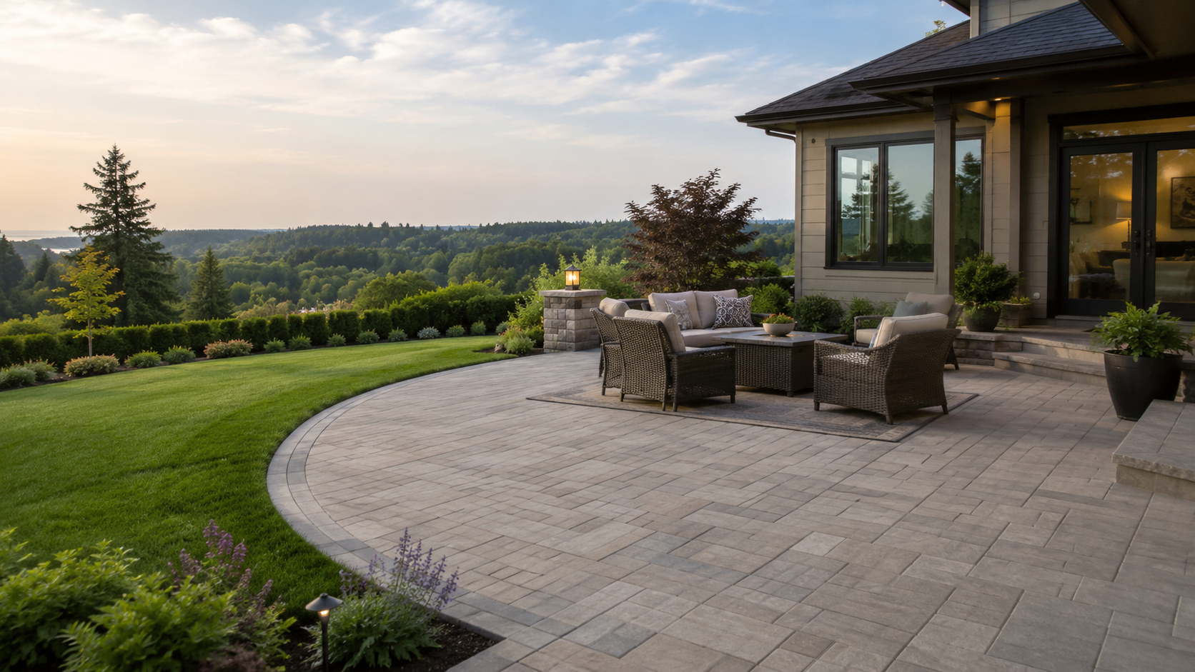 paver patio design in Redmond, WA